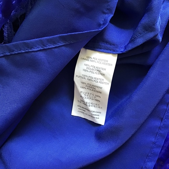 J. Crew Crochet Lace Sheath Dress - Royal Blue - Sleeveless - Picture 7 of 7